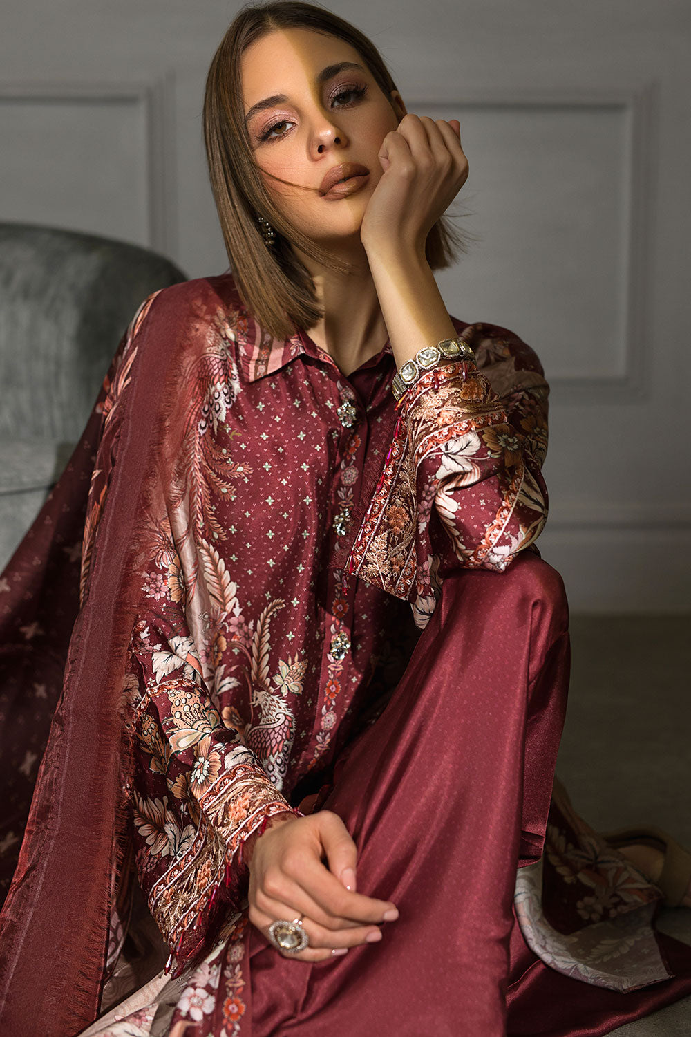 Design 05 Silk Unstitched Collection 2023 (Vol. 2)