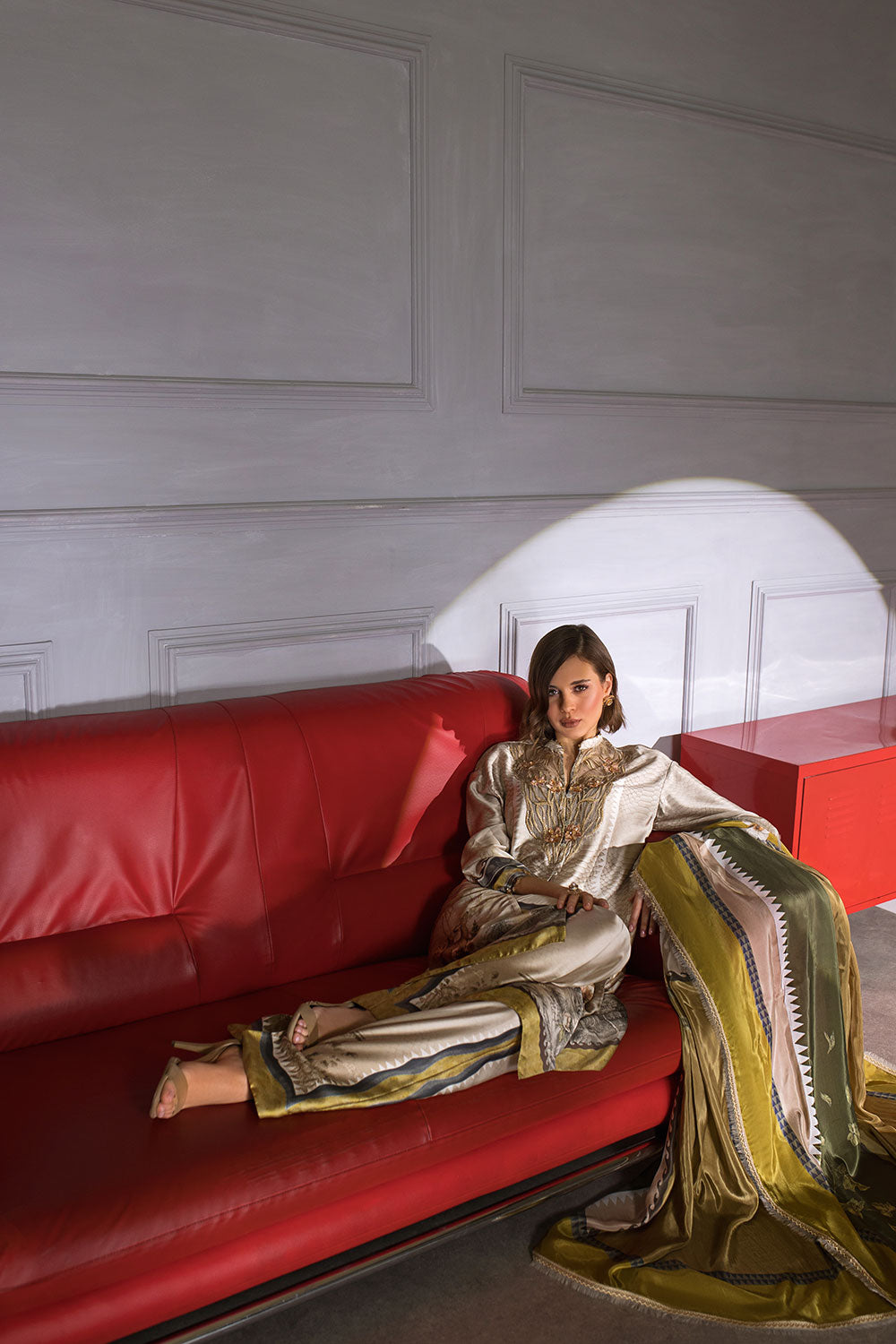 Design 01 Silk Unstitched Collection 2023 (Vol. 2)