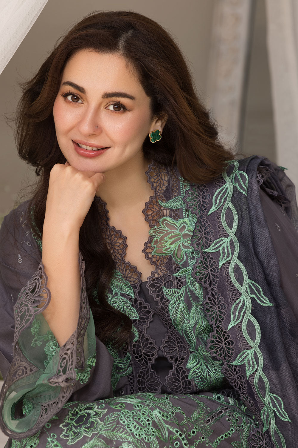 2025 lawn dress design BLUE | THE ELEGANT DESIGN